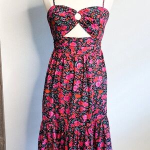 NWOT Fore 100% Cotton Magenta Maxi Dress Size L